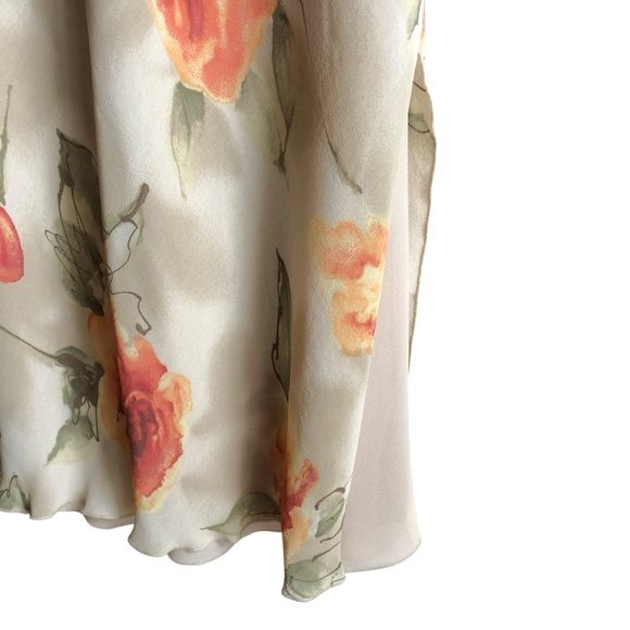 Linda Lundström Vintage Floral Print Sheer Women's Dress with Slip M/L - Picture 6 of 16